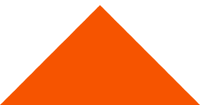 A green and orange triangle with an arrow on it.