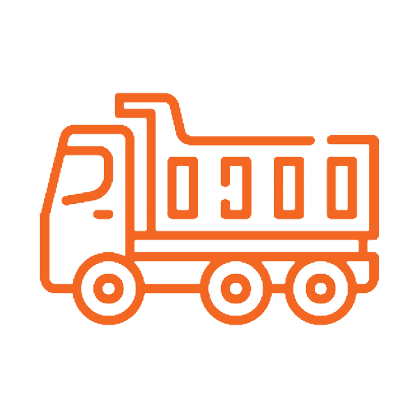 A truck is shown in an orange pixel art style.